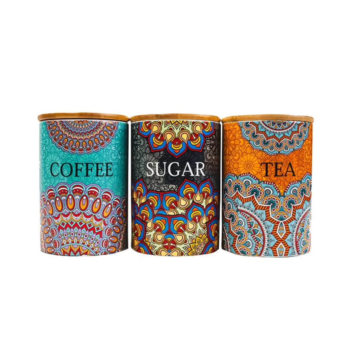 Ceramic kitchen canister set