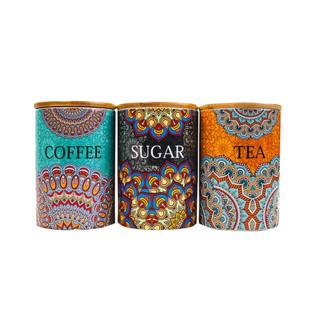 Ceramic kitchen canister set