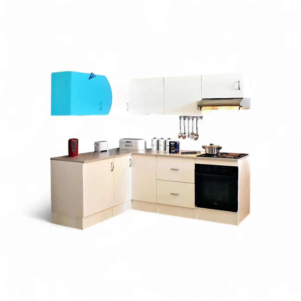 Modular Standard 600mm Wall Cabinet - 1 Door White
