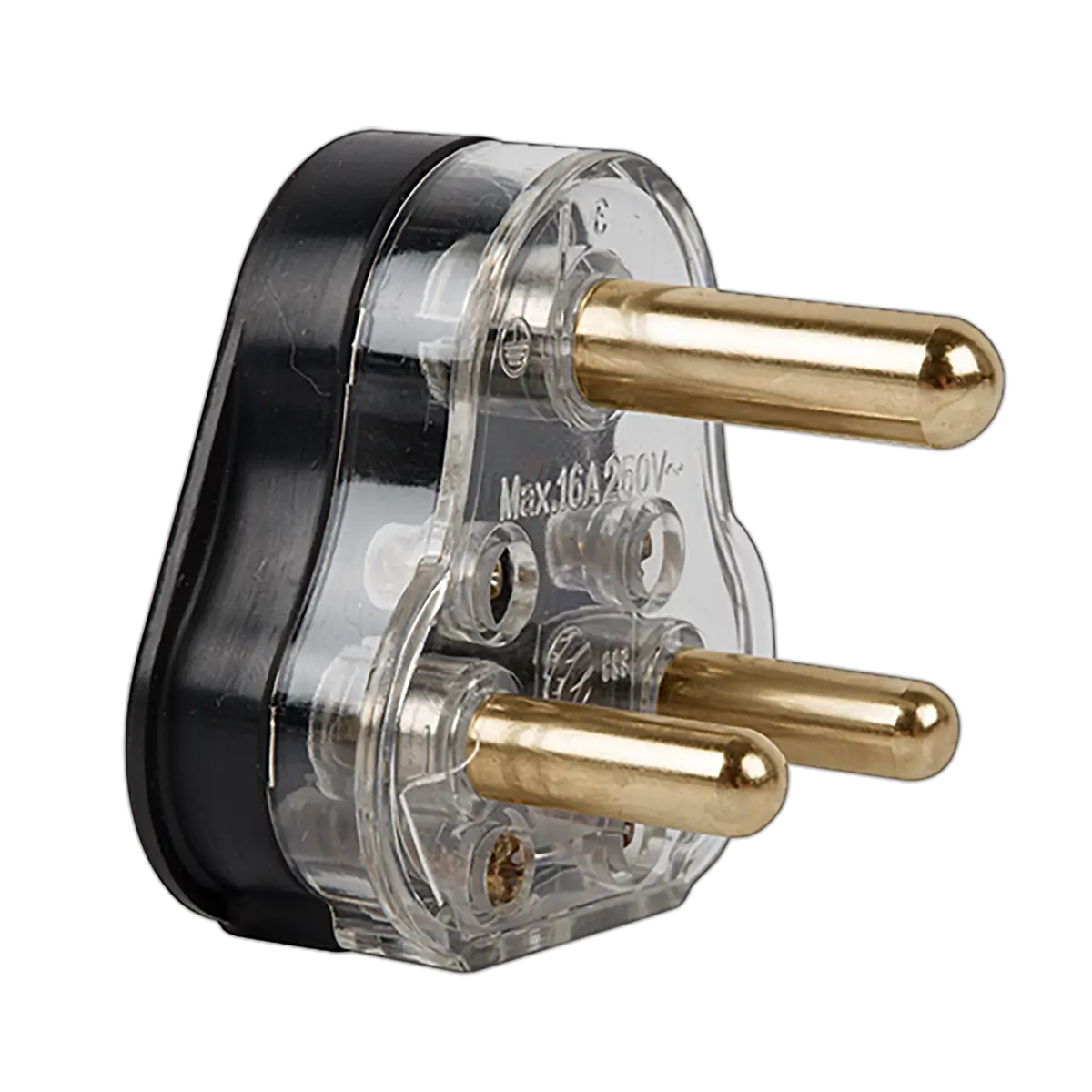 16 amp black plug top