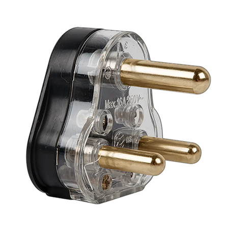 16 amp black plug top