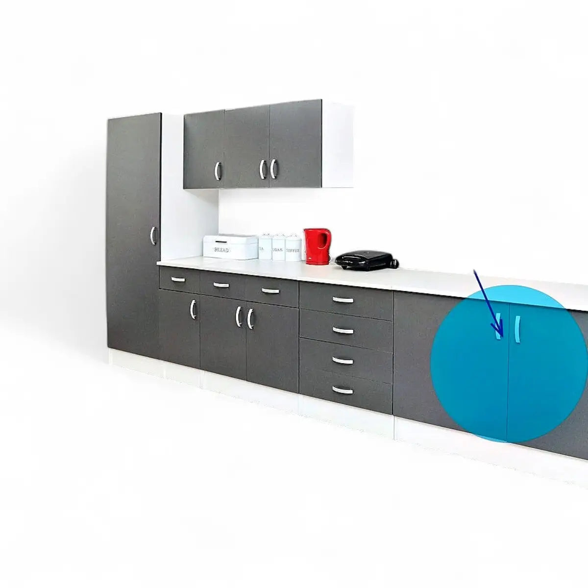Modular Standard 1200mm Base Cabinet - 2 Door Vermont Slate