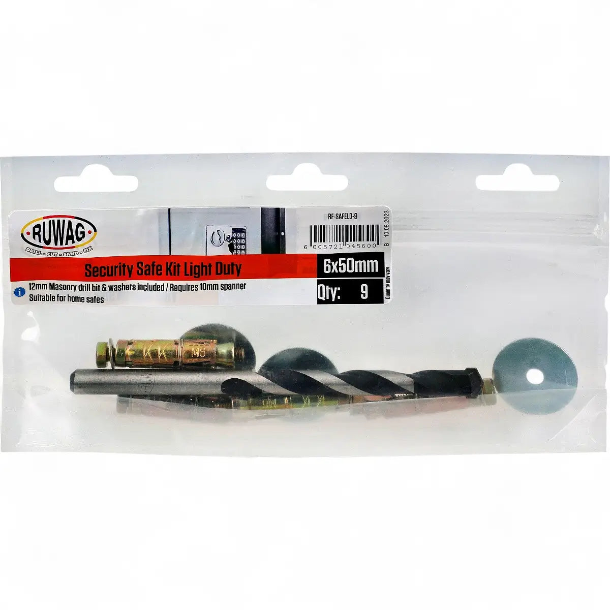 Light Duty Security Safe Fastener Kit (9-Piece)