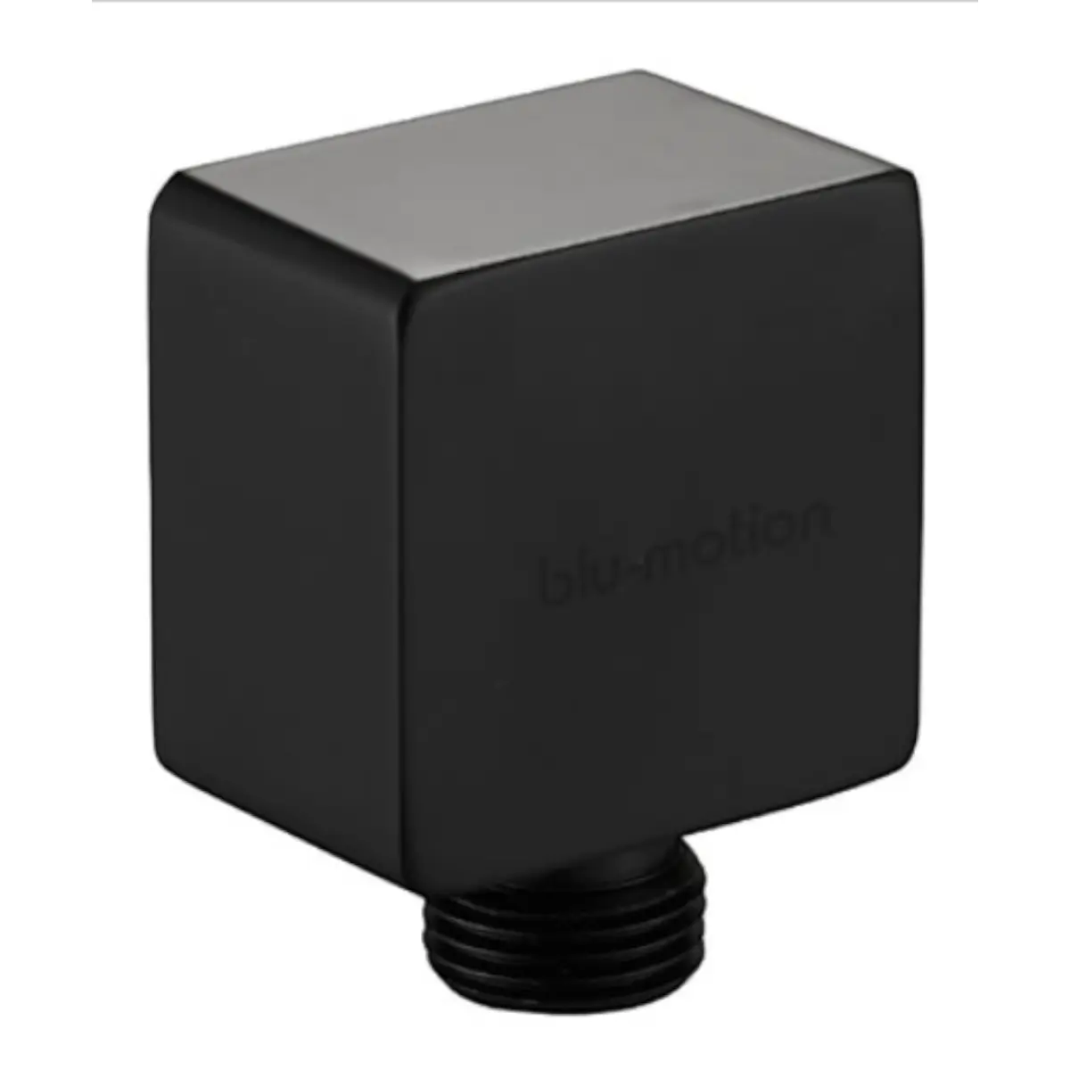 Black brass square wall elbow