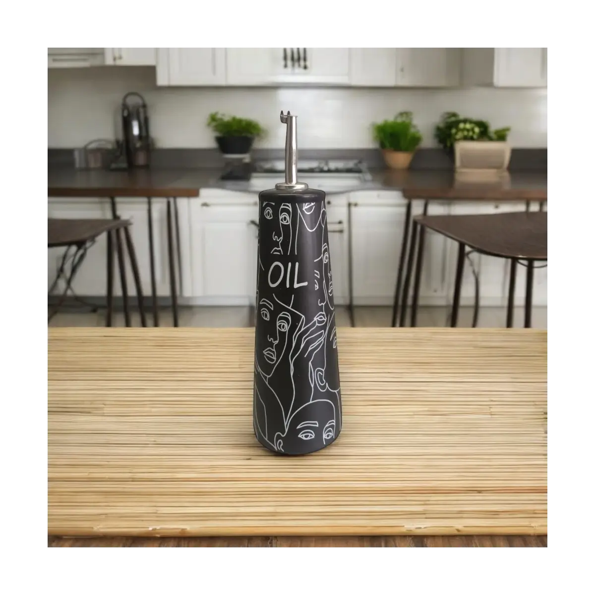 Ceramic oil dispenser bottle