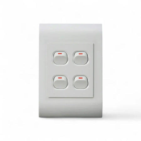 Lesco 100X50Mm 4 Lever 1Way Pipelli Wh Light Switch Four Lever