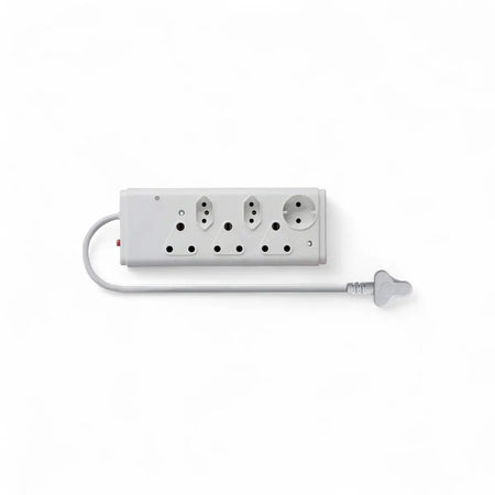 Lesco Multiplug 6 Way Wht Cutoff Switch H05Vv-F 3G1.5Mm2 Multi Plug Adaptor