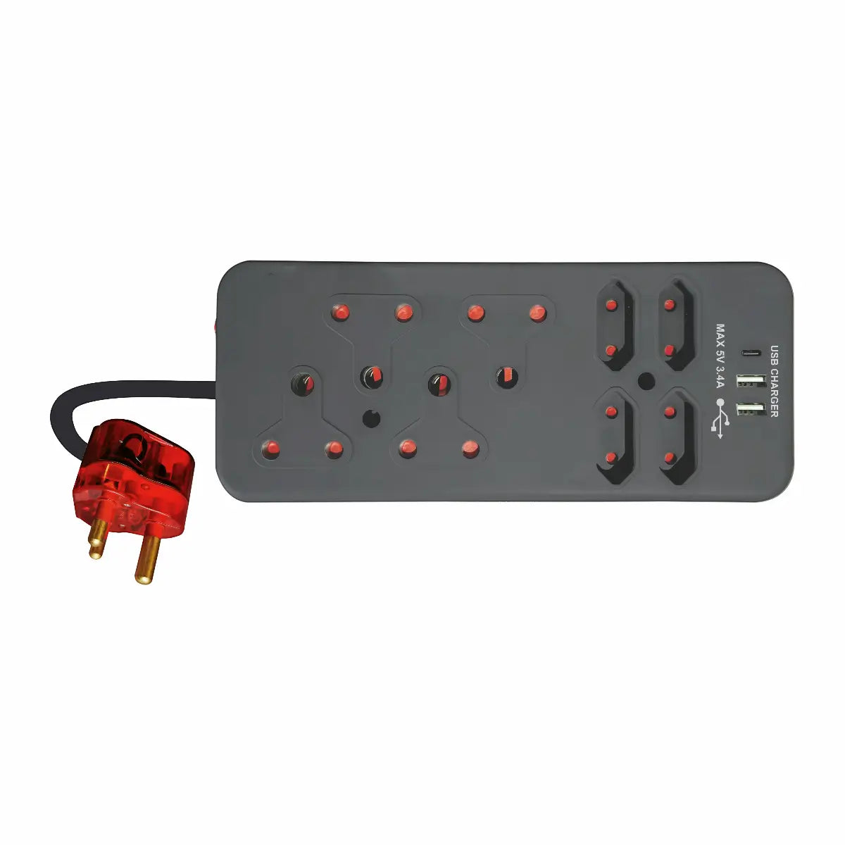 8 way surge USB power strip