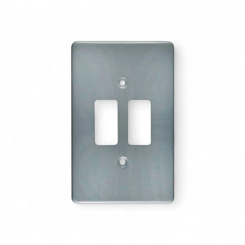 Dynamic Distributors Crabtree Cp 2 Lever Steel 4X2 Switch Cover Plate