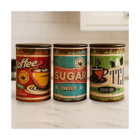 Ceramic kitchen canister set