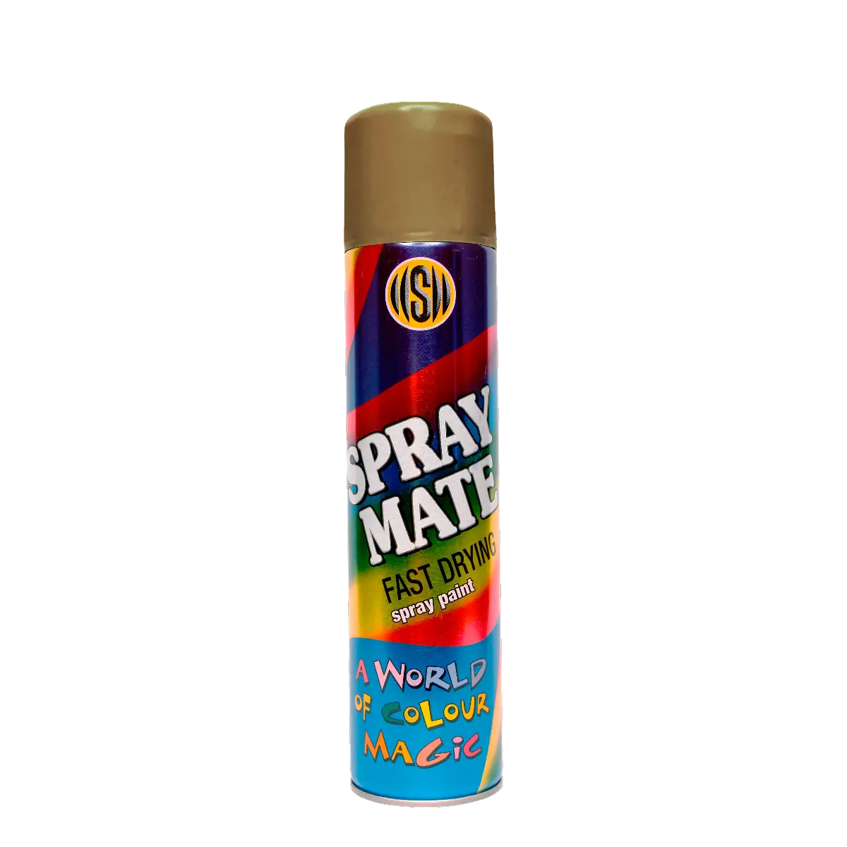 Beige spray paint can