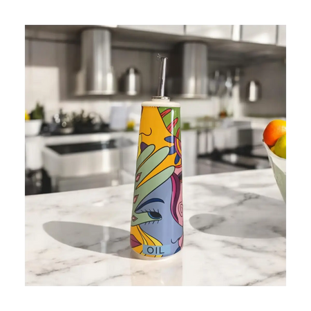 Ceramic oil dispenser bottle