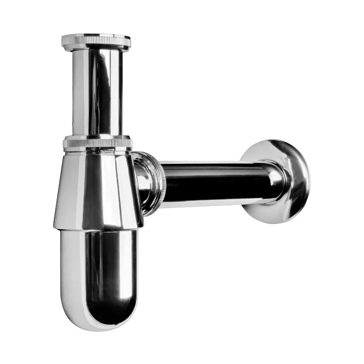 Chrome plated bottle trap