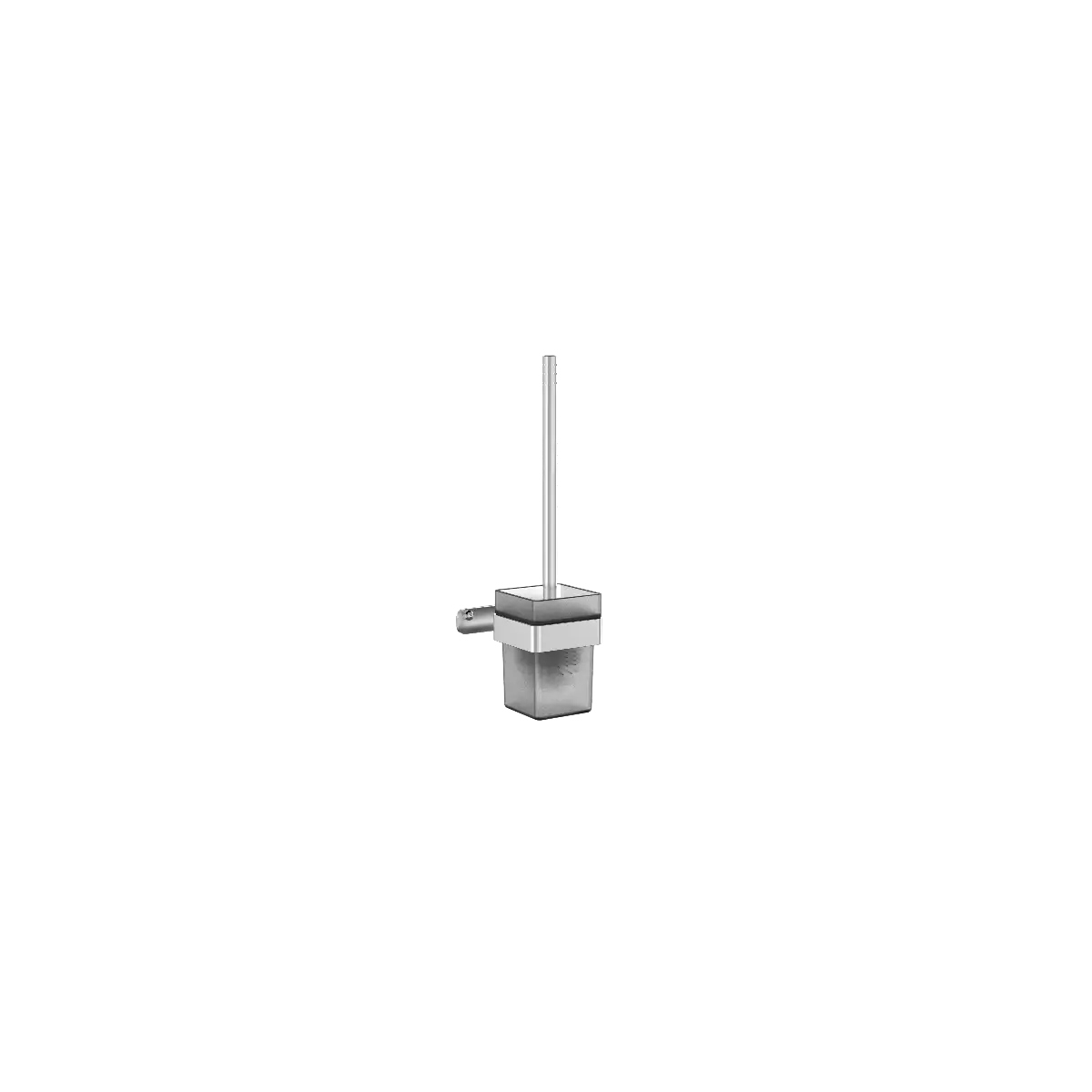 Onyx silver toilet brush holder