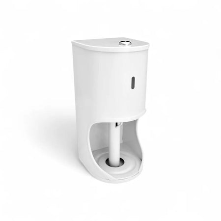Lockable White Toilet Paper Holder - 2 Roll