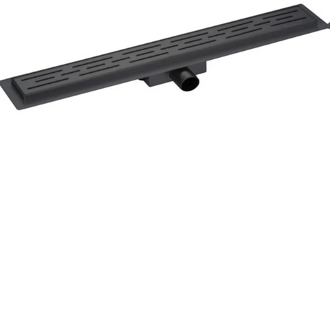 Black shower channel drain 800mm