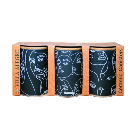 Ceramic kitchen canister set