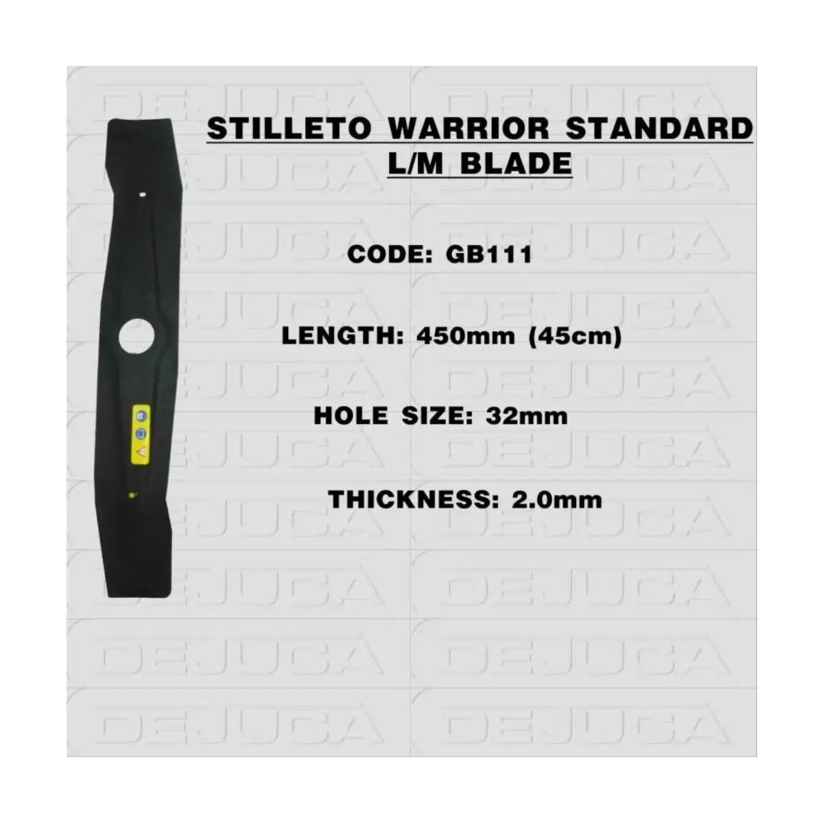 Stiletto mower blade 2mm
