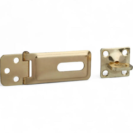 Brass Plated Hasp & Staple (Single)