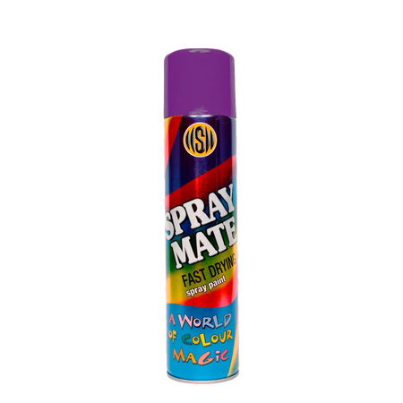 Violet spray paint can