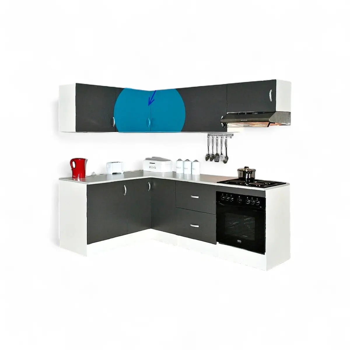 Modular Corner Wall Unit 1000mm - Vermont Slate
