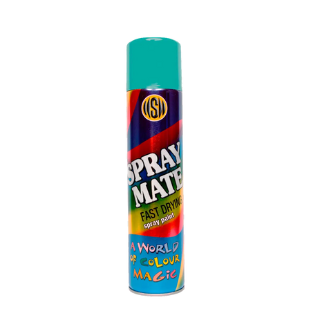 Turquoise spray paint can