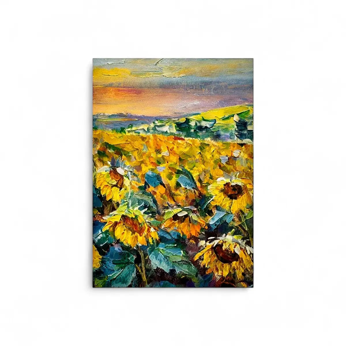 Tjhoko Paint Sunflower Field (Vertical) Lrg | 860X598 mm Decoupage Sheet