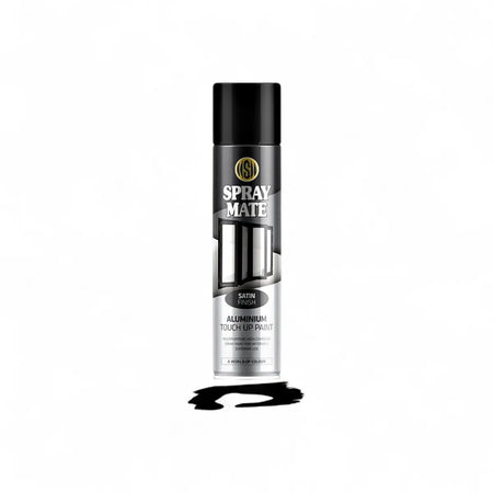 Spraymate Satin Aluminium Spray Paint - Black