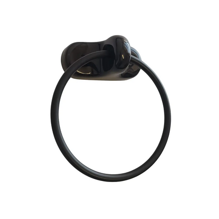 Matte black towel ring