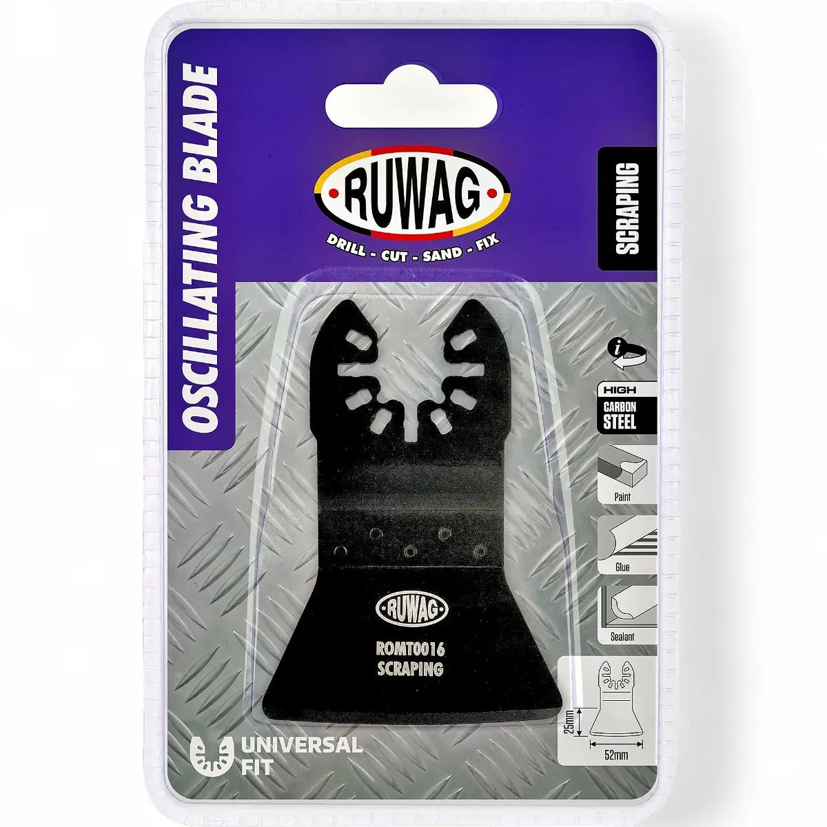 Oscillating Multi-Tool Straight Rigid Scraper - 52mm