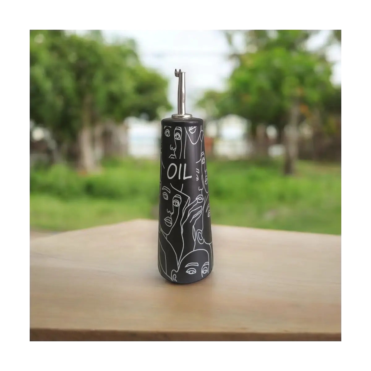 Ceramic olive oil dispenser