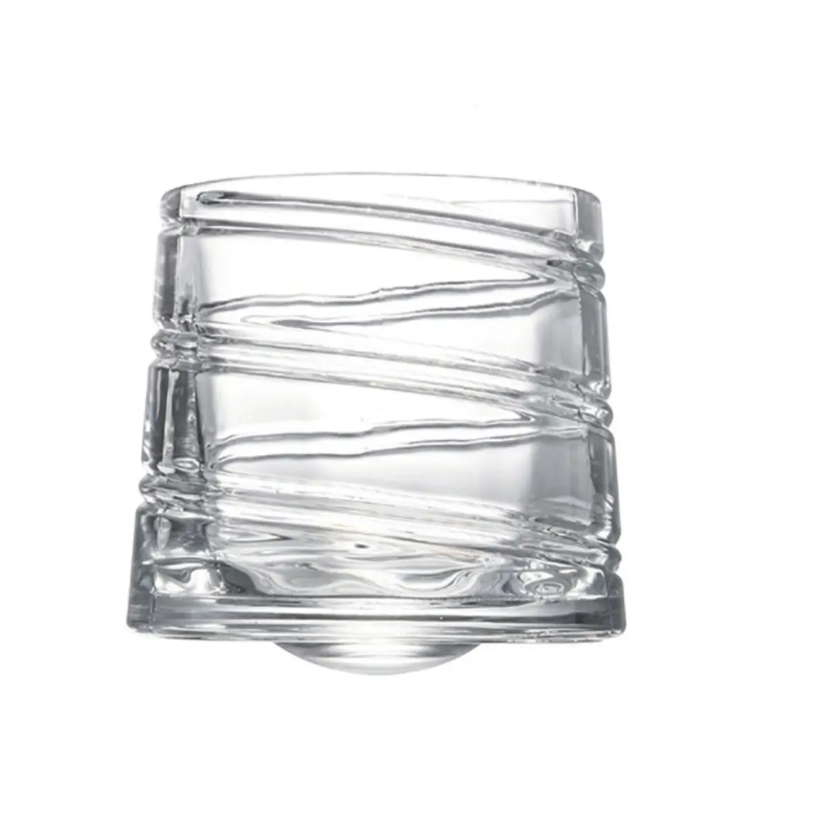 Four spinning whiskey glasses set