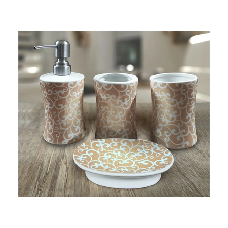 Four piece bathroom accessory set