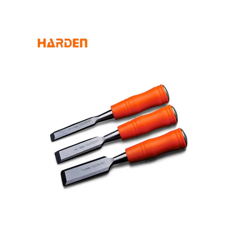 Orange Circular Handle Wood Chisel Set (3-Piece)