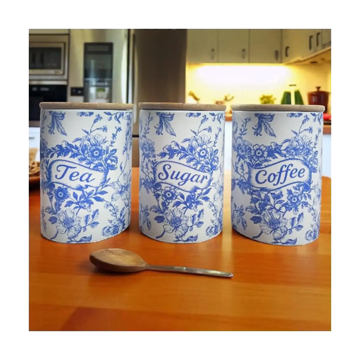 Ceramic kitchen canister set