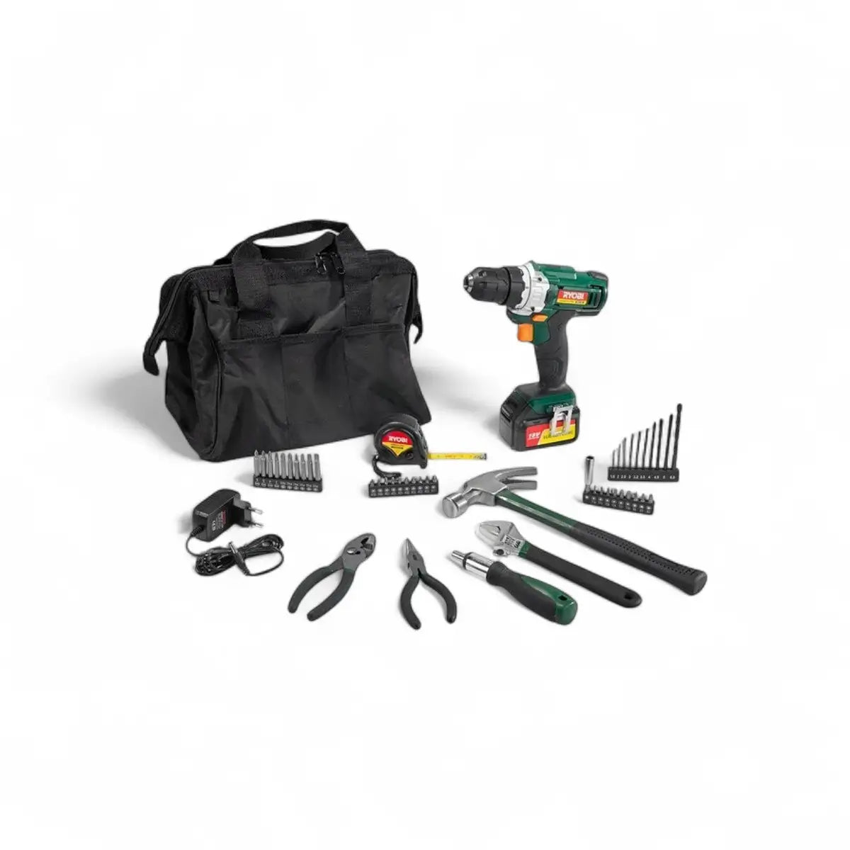 Ryobi 18V Cordless Drill Driver Project Kit - 70 Piece