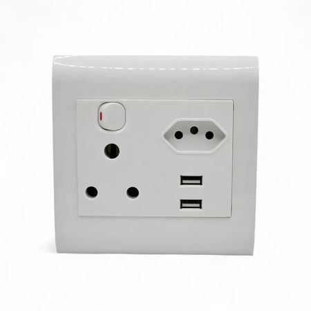 Lesco Single Switched Socket - 1X16Mma + 21X Iec + 2 Usb Switch Socket