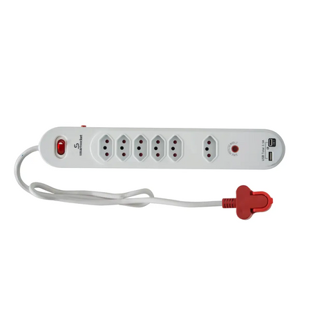 6 outlet power board USB