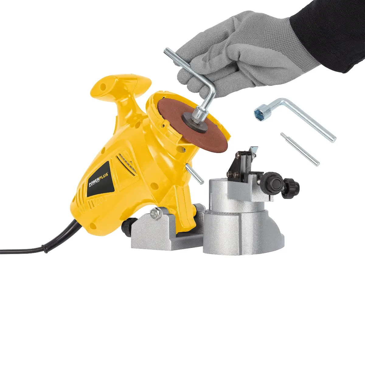 Electric chainsaw chain sharpener