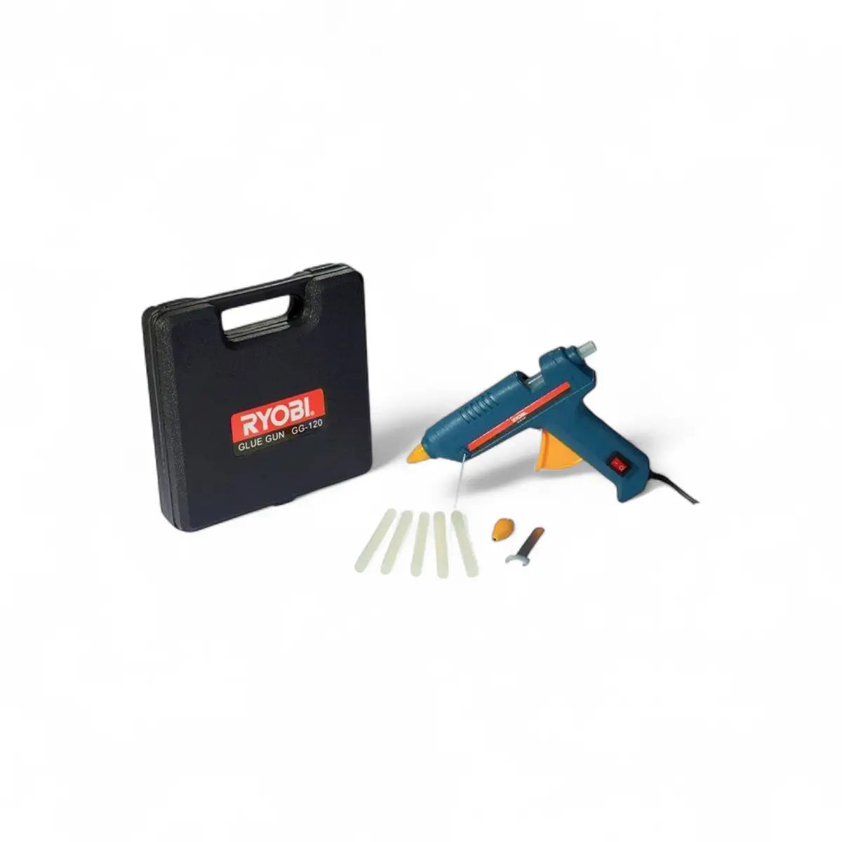 Ryobi 80W Hot Melt Glue Gun Kit - Includes 6 Glue Sticks