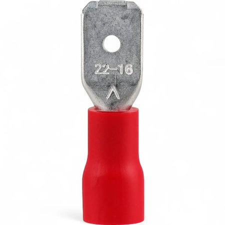 Pre-Insulated Male Disconnect Terminal - Red 4.8mm (8-Pack)
