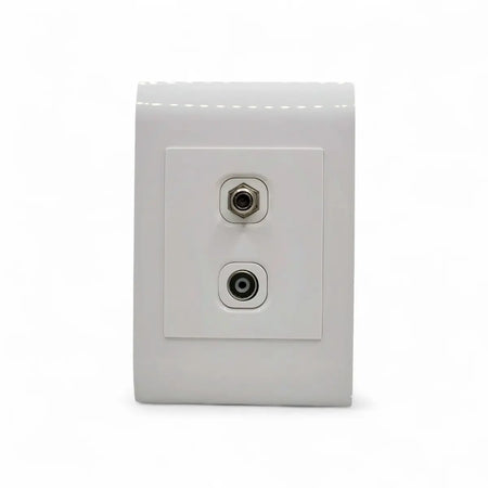Lesco 100X50Mm Satelite+Tv White Tv Socket