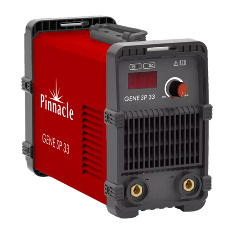 Pinnacle GENE SP 33 manual metal arc welding machine with red housing and front control panel