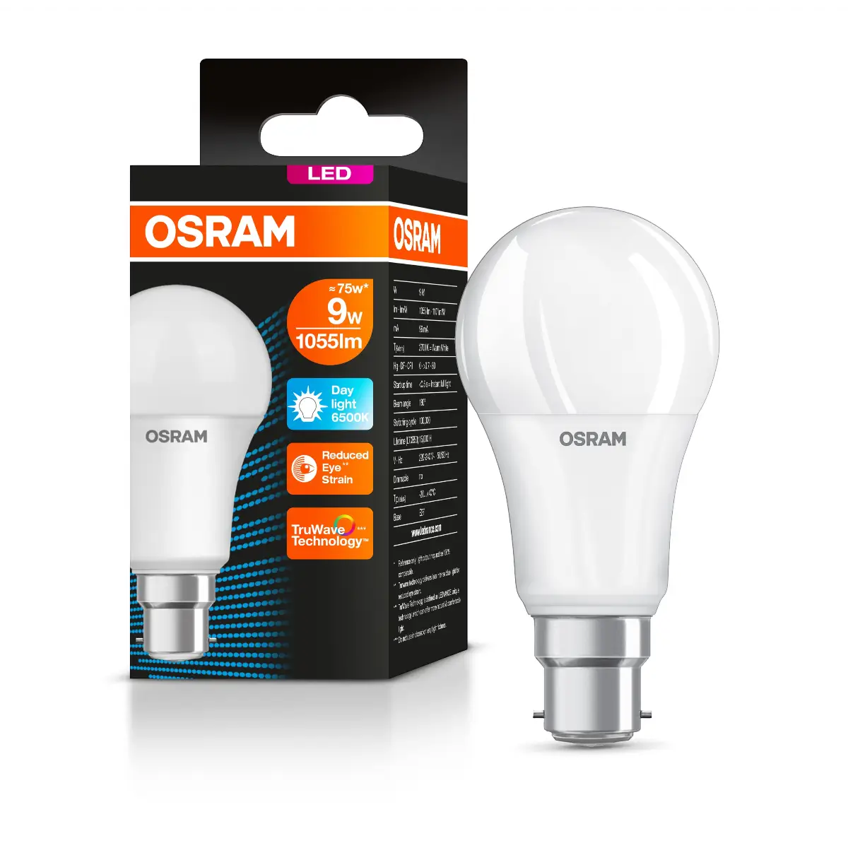 9W B22 LED bulb daylight