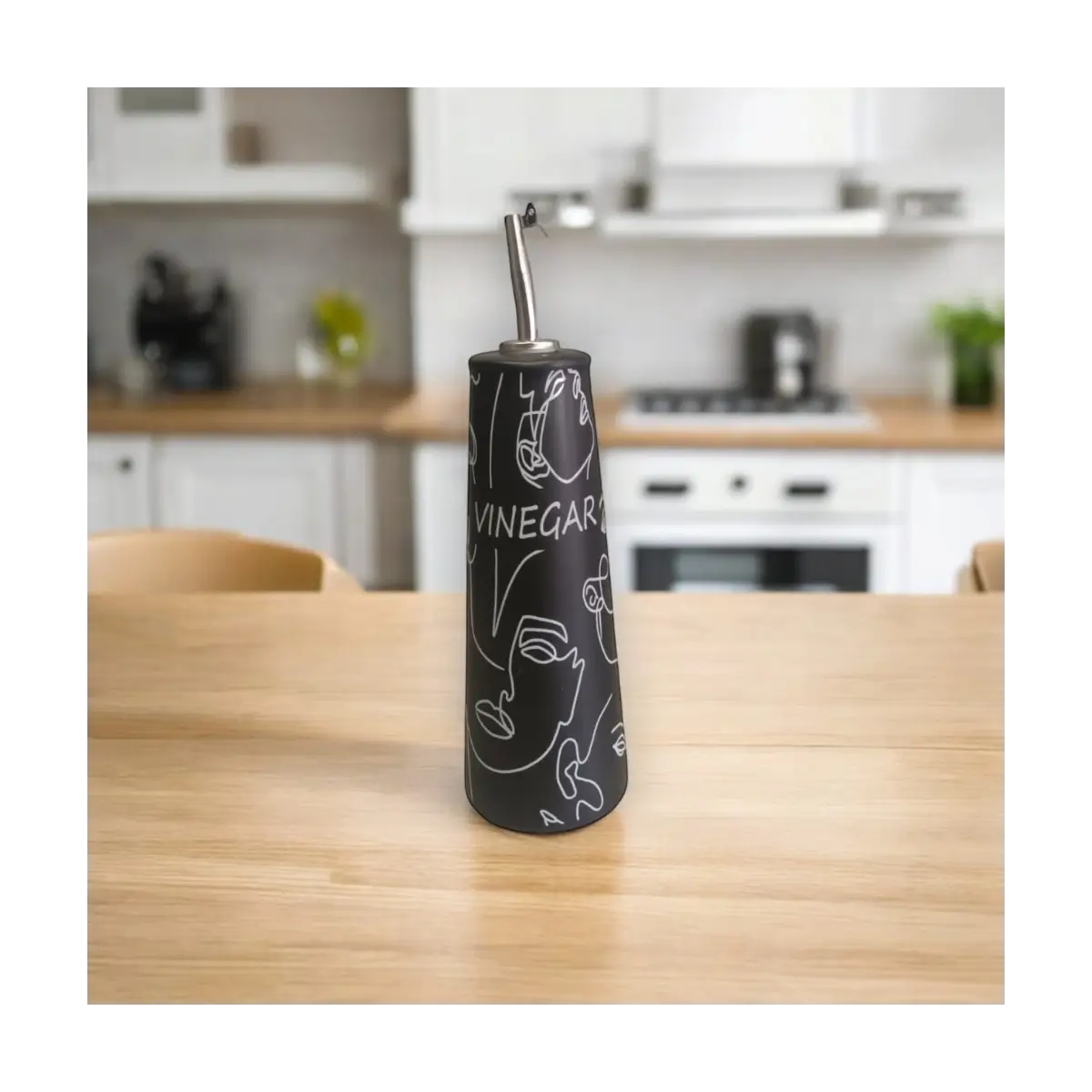 Ceramic vinegar dispenser bottle