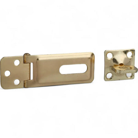 Brass Plated Hasp & Staple (Single)