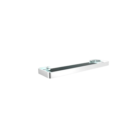 Onyx silver glass shelf