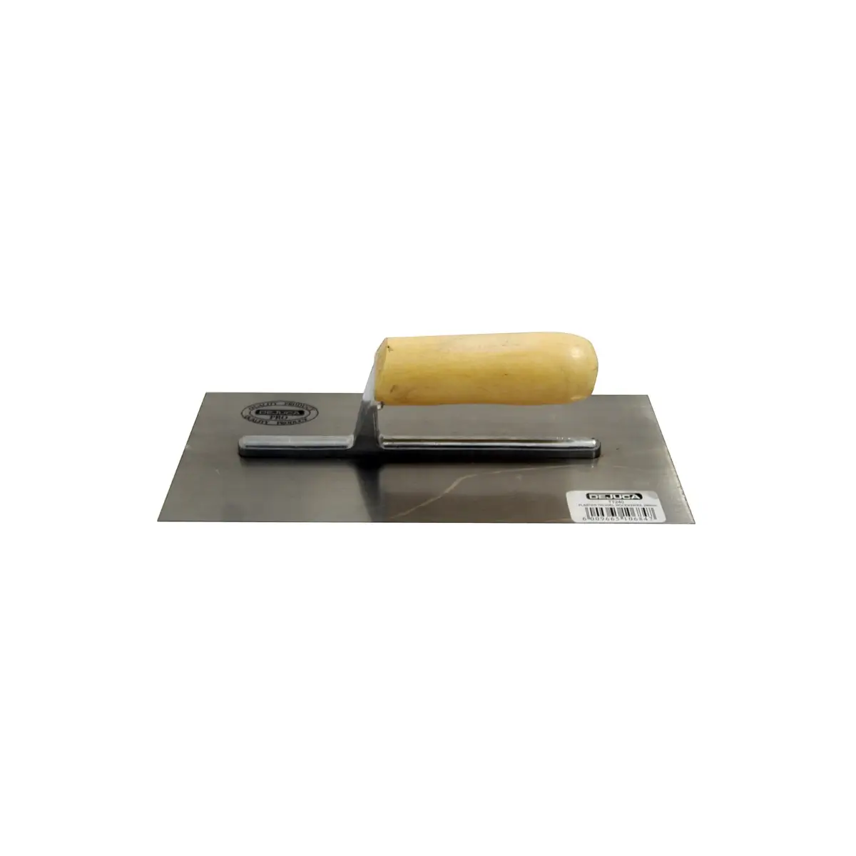 Wood handled plaster trowel