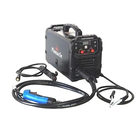 pinnacle welding machine with leads and a blue torch attached