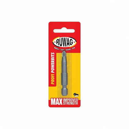 Phillips Ph1 Power Screwdriver Bit - 25mm (2-Pack, Carded)
